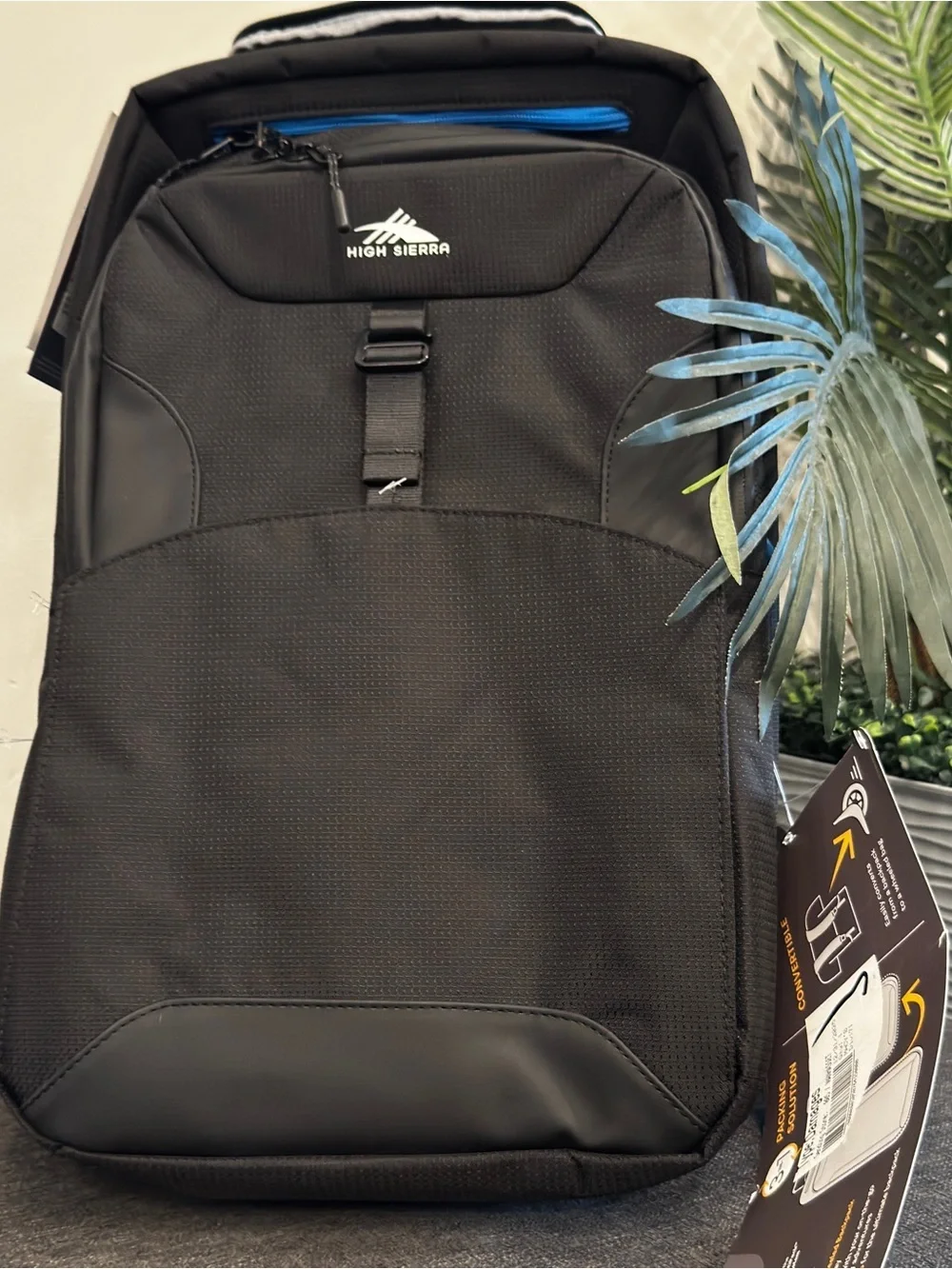 High Sierra Black Campus Backpack 18.5 Hi-Life 3-In-1 Convertible, travel bag ✈️