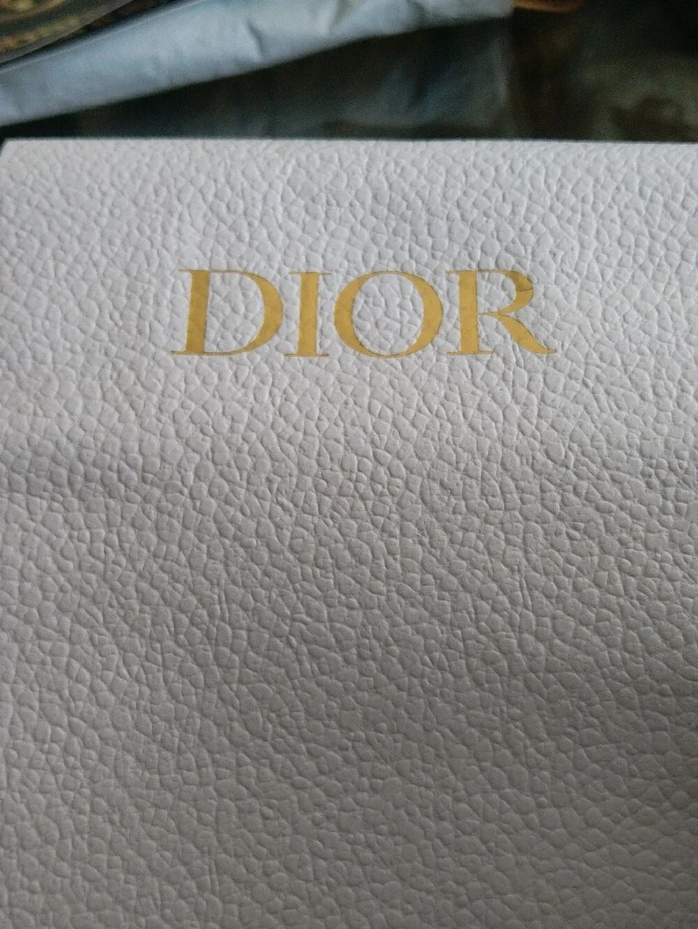 Dior Navy Canvas Cosmetic Pouch with Embroidered Logo