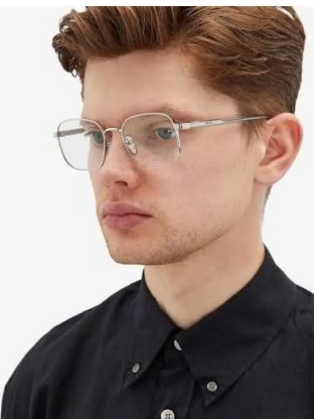 NWT Prada PRA55V 1BC1O1 Silver Square Unisex Metal Eyeglasses PR A55V