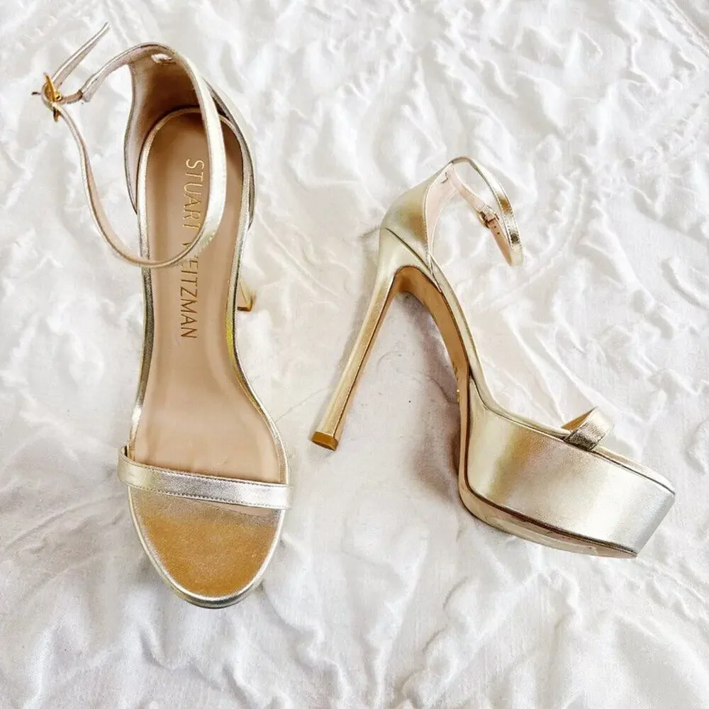 Stuart Weitzman Nudistcurve Hollywood Sandal Size 11