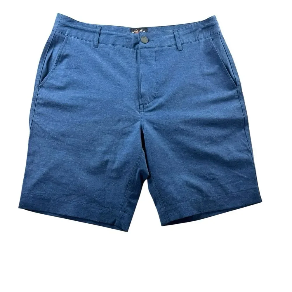 Faherty All Day Shorts Mens 31 Blue Hybrid Quick Dry Stretch Drawstring 9