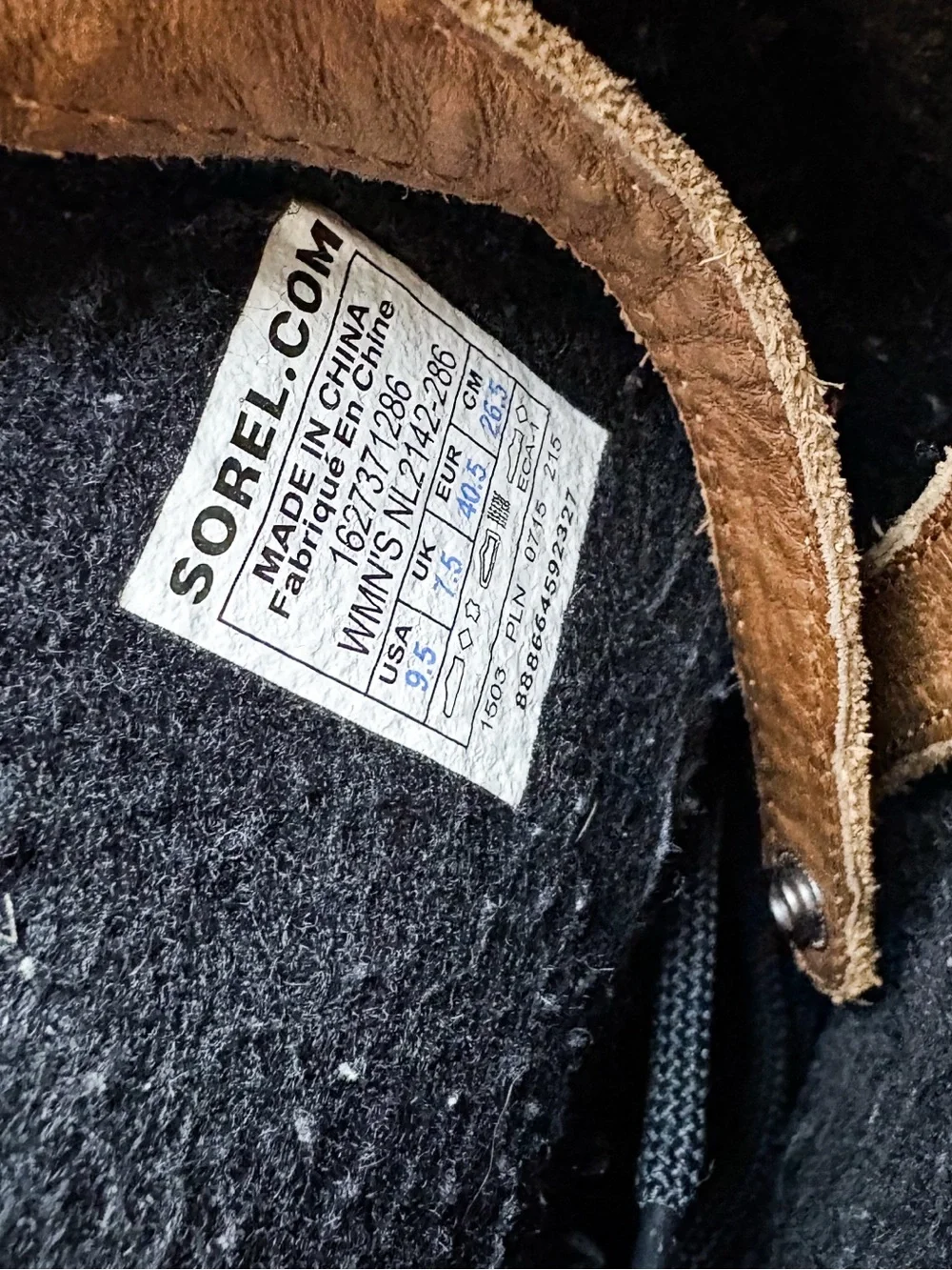 Sorel Joan of Arctic Knit Boot Waterproof Elk Leather Chevron Fleece Duck Winter