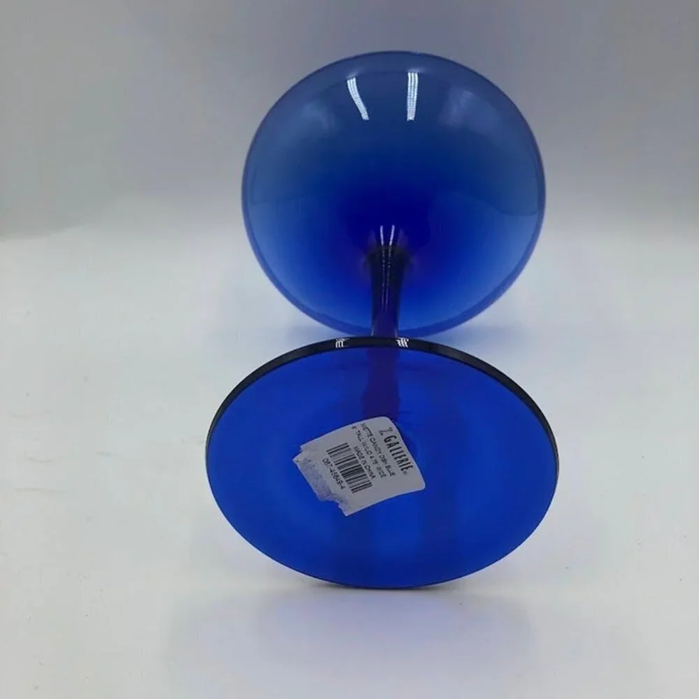 Z Gallerie Set of 2 Cobalt Blue Glass Margarita Glasses Drinkware Barware
