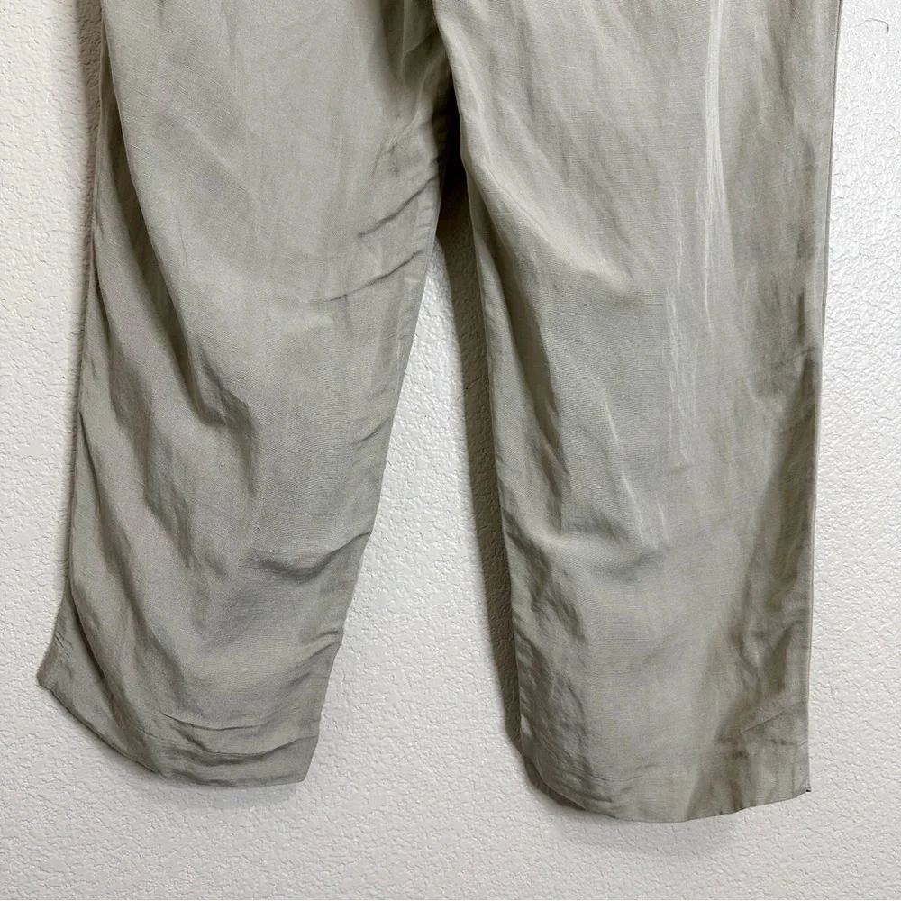 NWT H&M Linen Blend Drawstring Pull On Jogger Pants, Sz Large