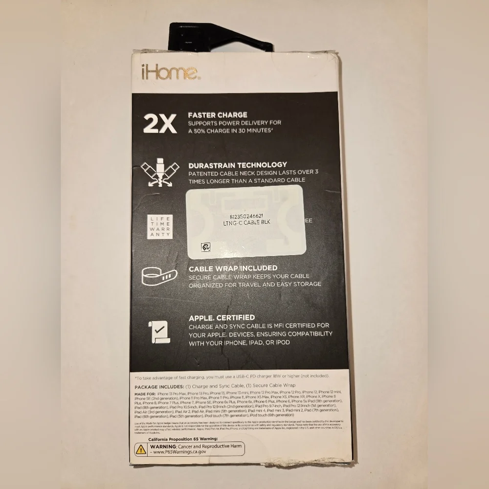 iHome charging durable