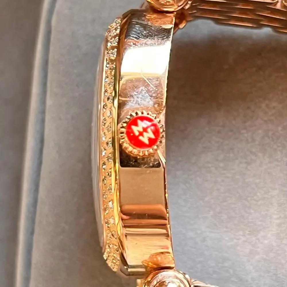 MICHELE Bronze/Diamonds Stainless Steel Watch