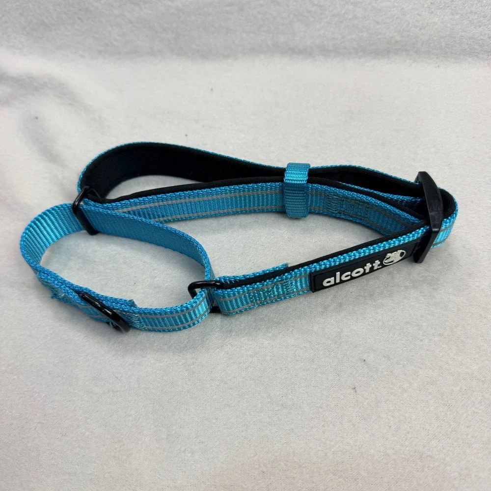 Alcott Adventure Martingale Dog Collar Blue Reflective Padded Adjustable Large