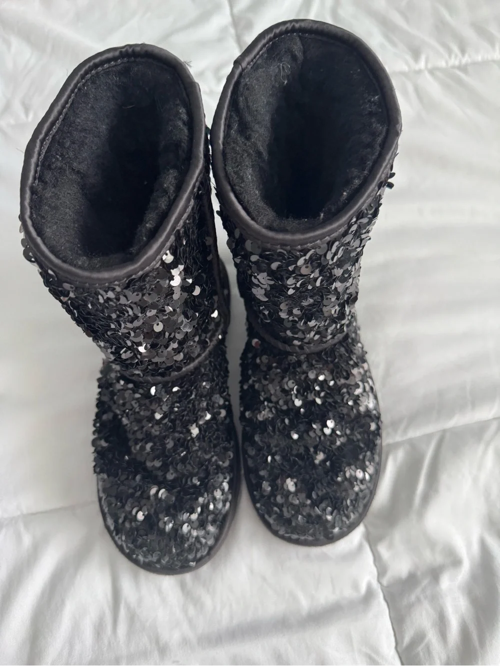 UGG Black Sequin Mid-Calf Boots