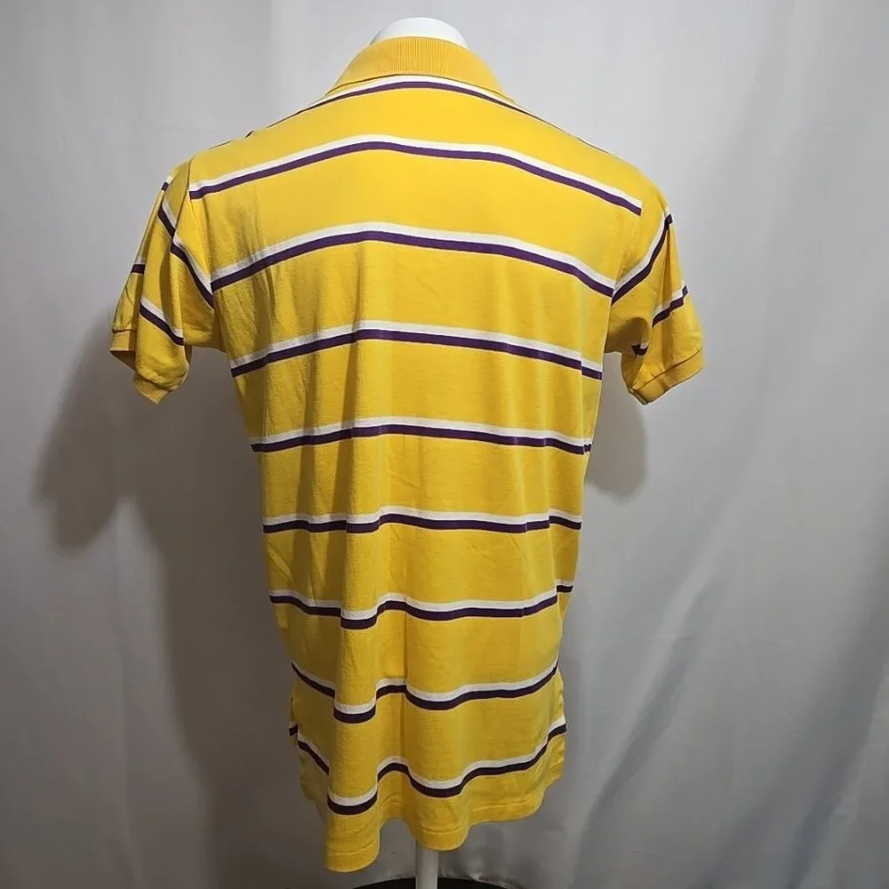 FLAW Vintage Polo Ralph Lauren Polo Shirt Mens Size XL Lakers Colors Made in USA