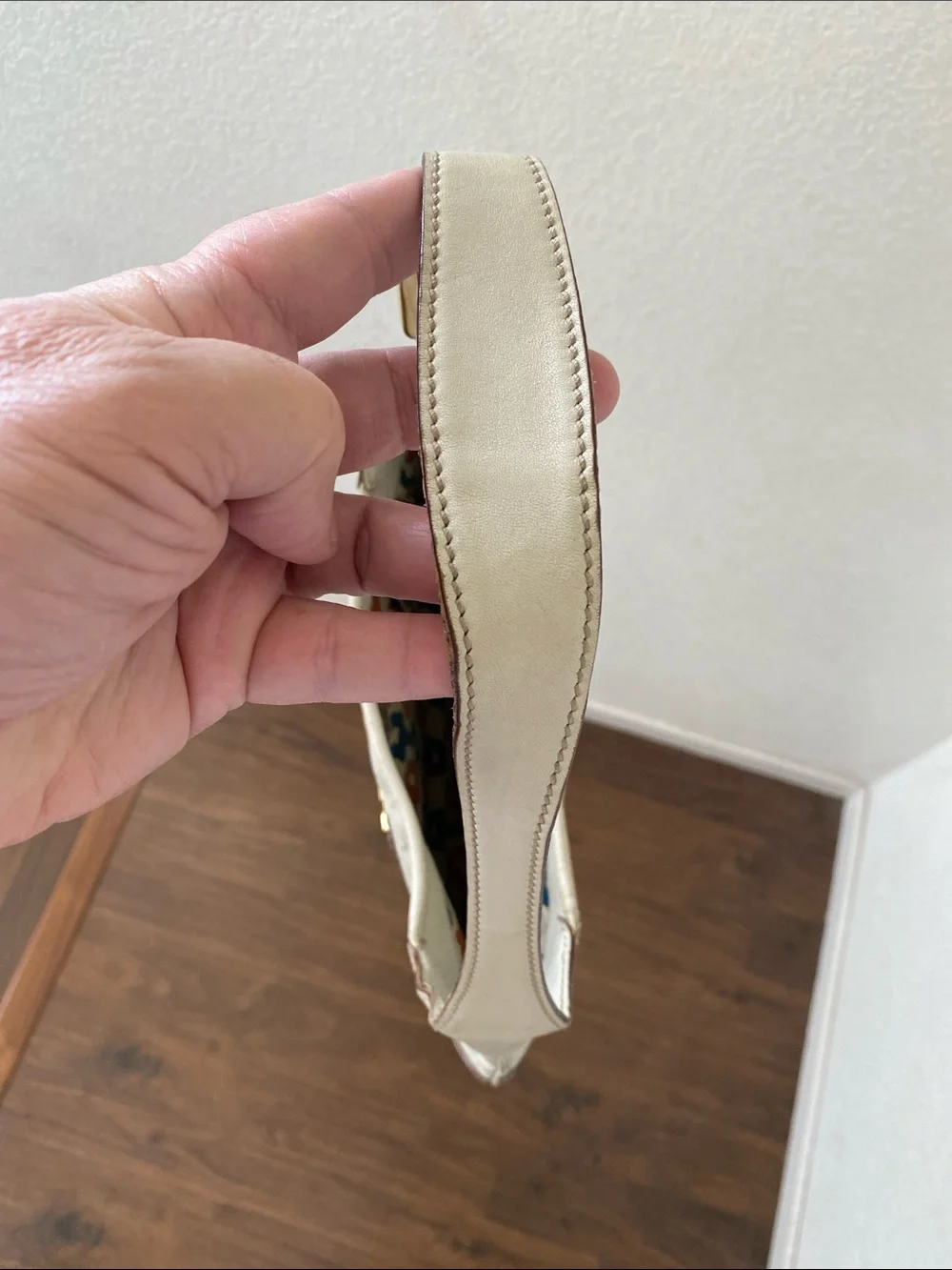 Gucci Beige Monogram Hobo Bag with Gold Hardware