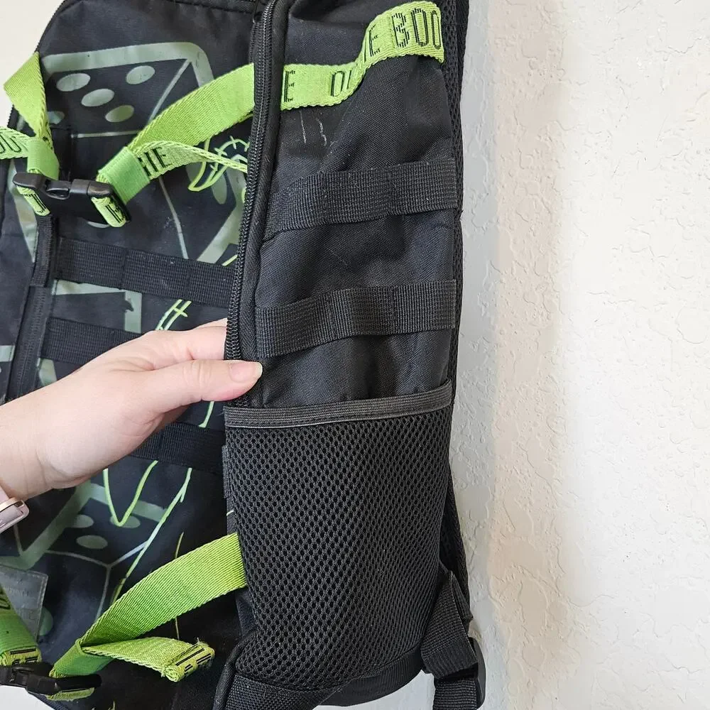 The Nightmare Before Christmas Oogie Boogie Backpack Black Neon Green