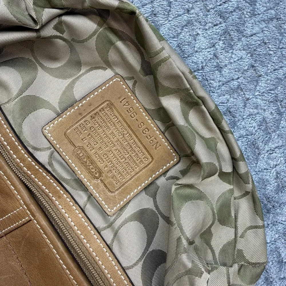Coach Y2K Soho Hobo Shoulder Bag 9541 Tan Brown Leather Purse Hangtag Vintage