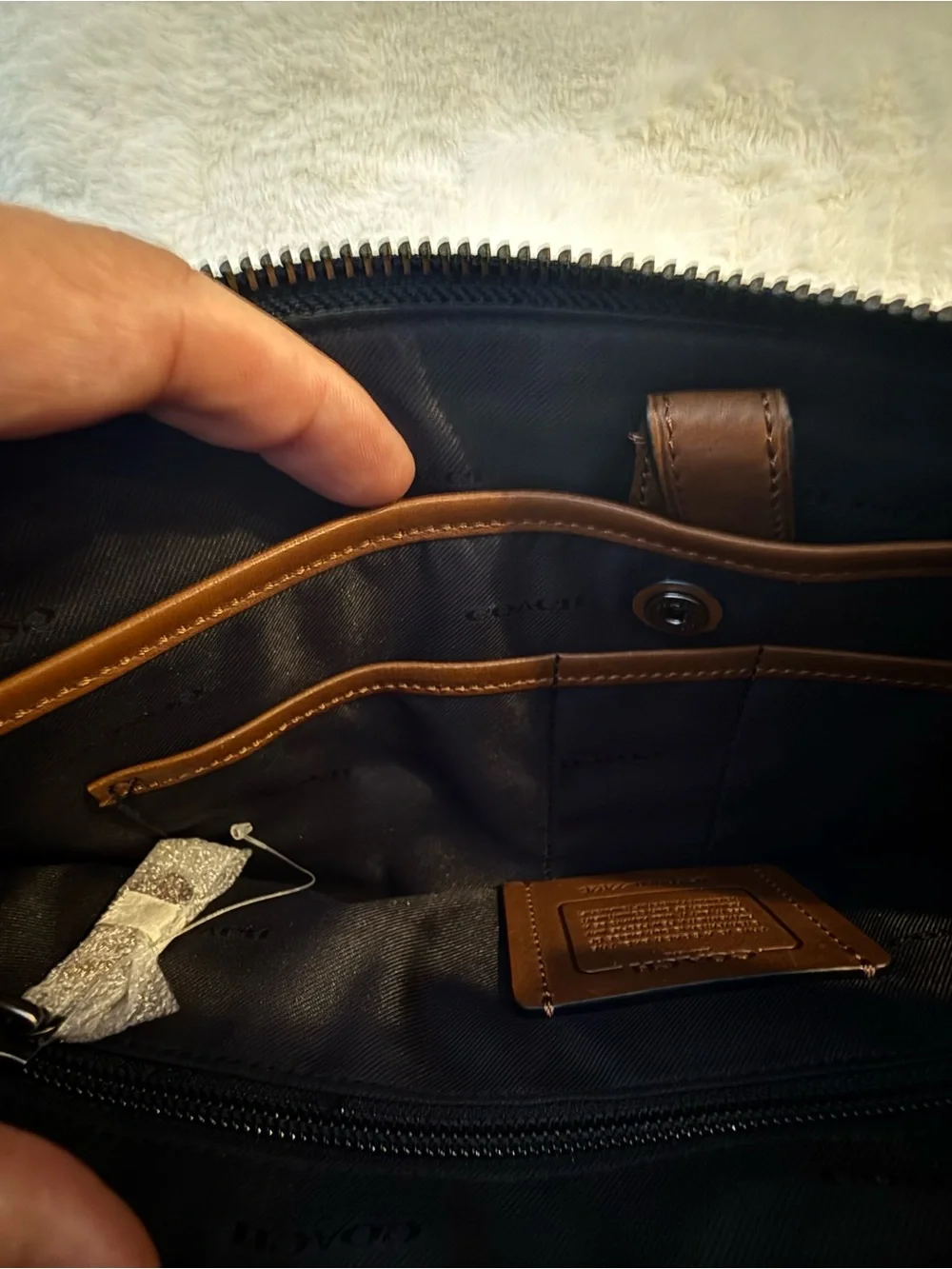 Coach sleek leather