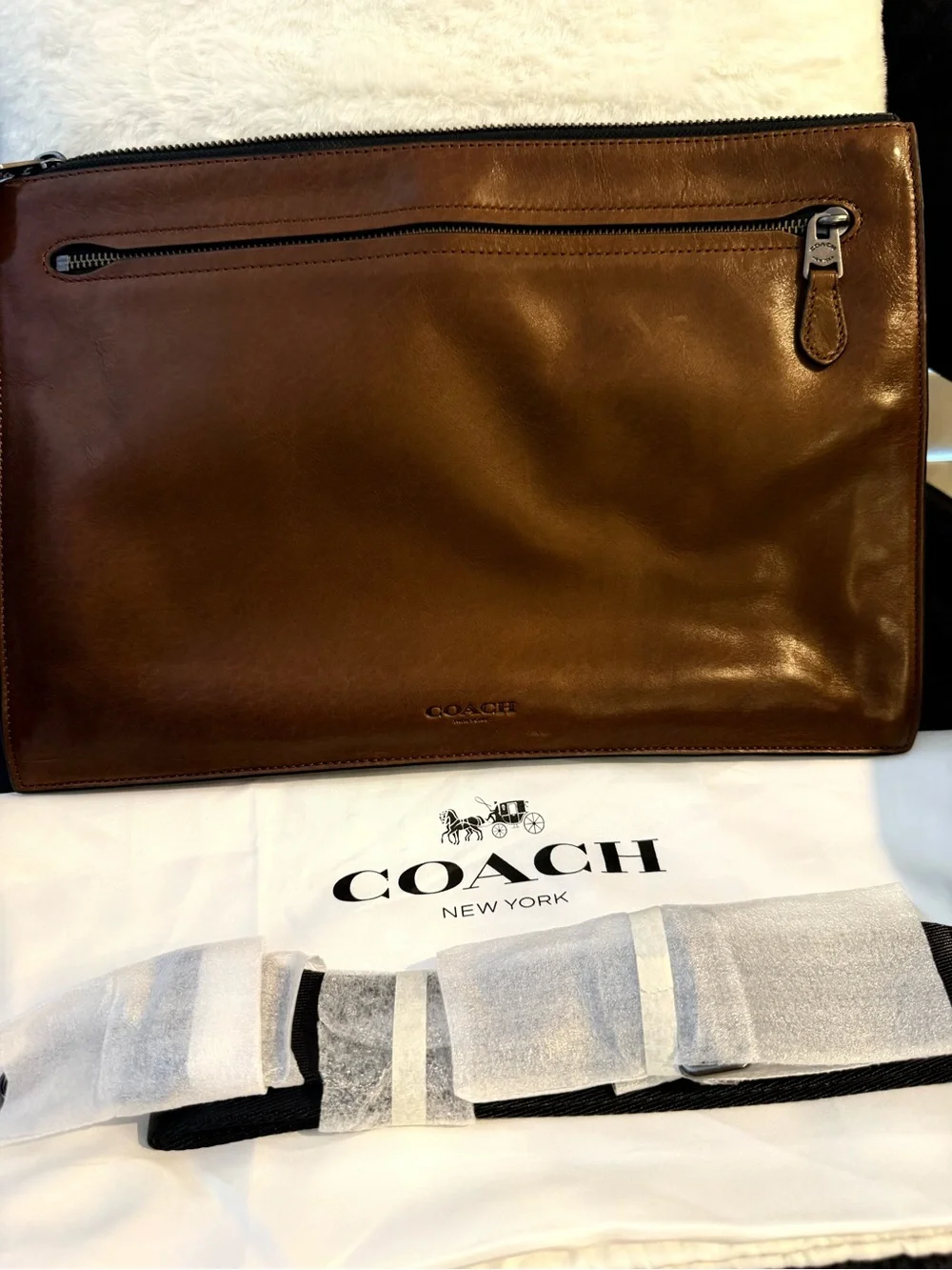 Coach sleek leather
