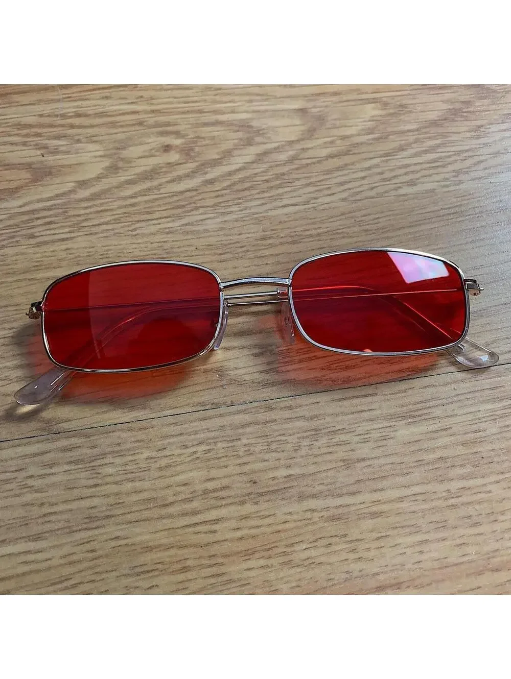 Cyber Y2k 90s 2000s vintage unique slim style gold trim sunglasses. Gold trim
