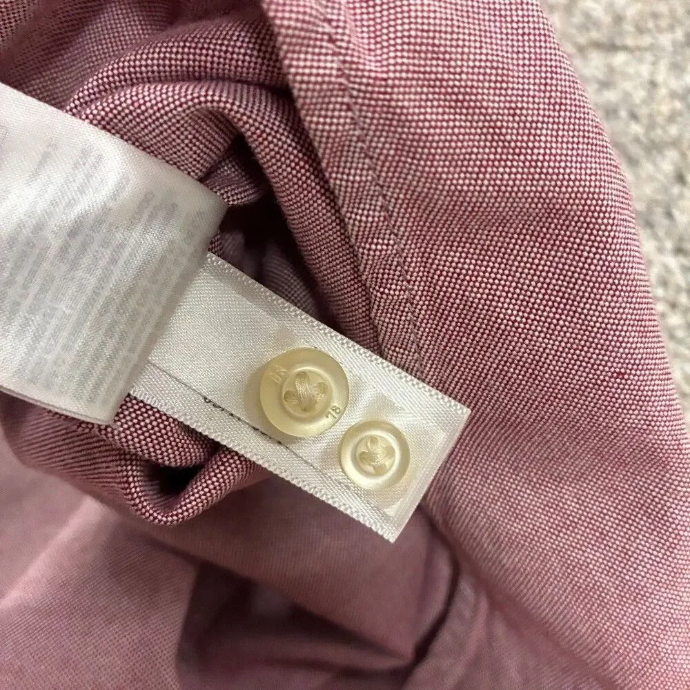 Banana Republic Grant Fit Oxford Button Down Shirt Mens XL Pink Cotton