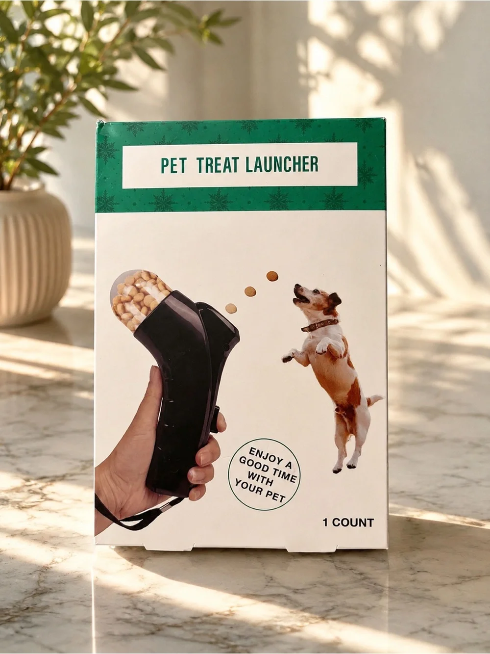 Pet Treat Launcher for Dogs - Black