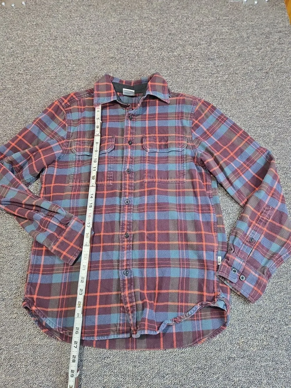 Mens The North Face Red Blue Arroyo Flannel Outdoors Hiker Shacket Small