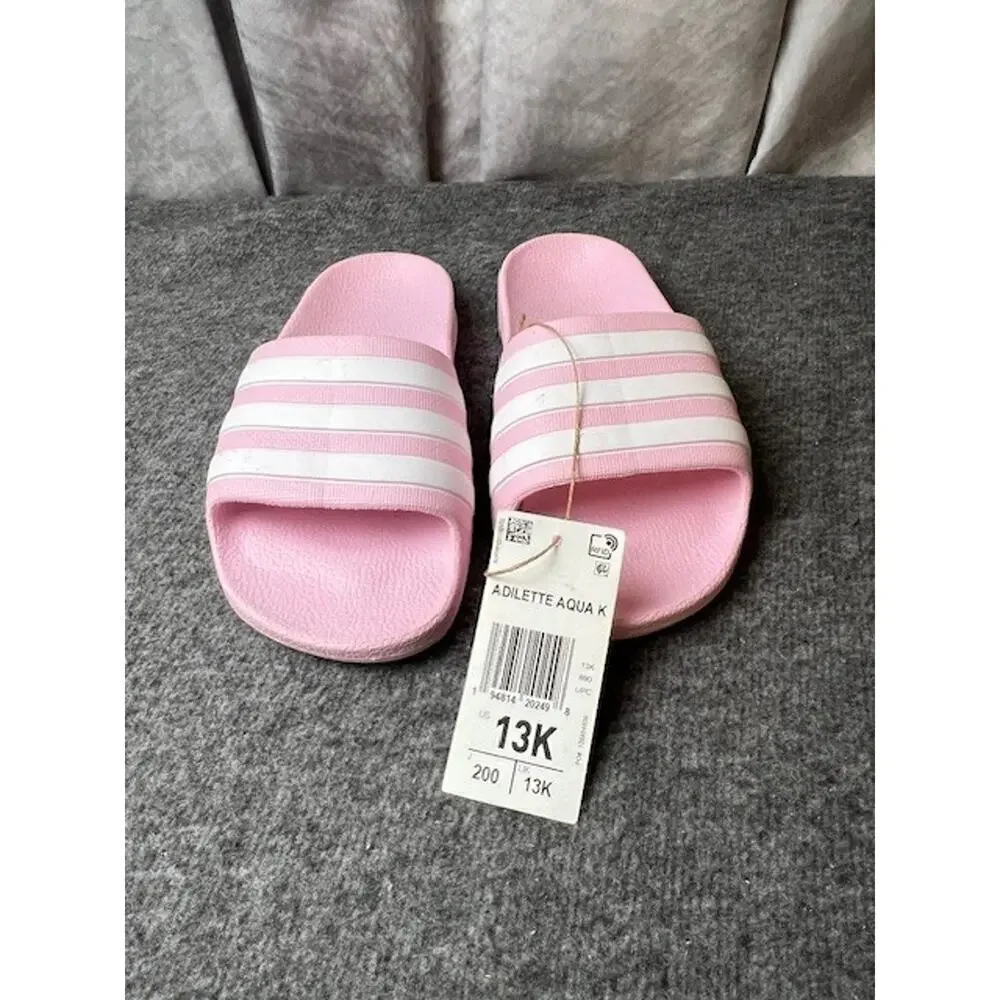 Adidas Adilette Aqua K Almost Pink Color Sandals Toddler Size 13K FY8072 NEW
