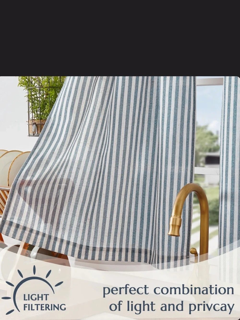 Curtain King nwt linen