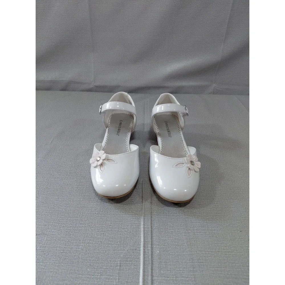 Christie & Jill Lil Heaven Girls Round Mary Jane Shoes US 1M White Ankle Strap
