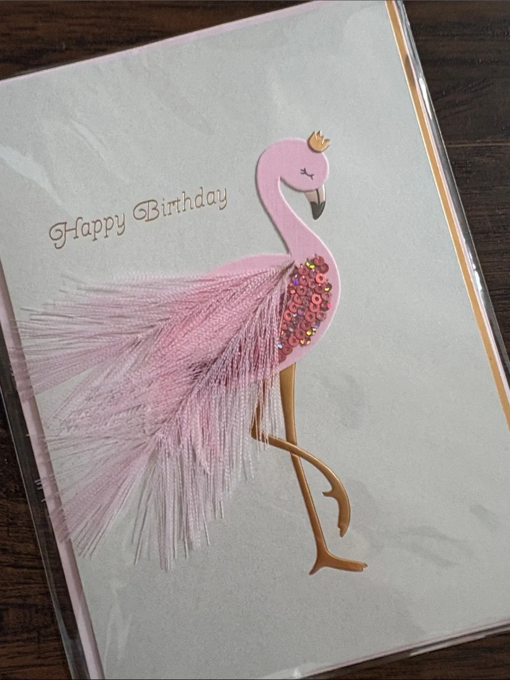 🆕Papyrus Flamingo Birthday Greeting Card