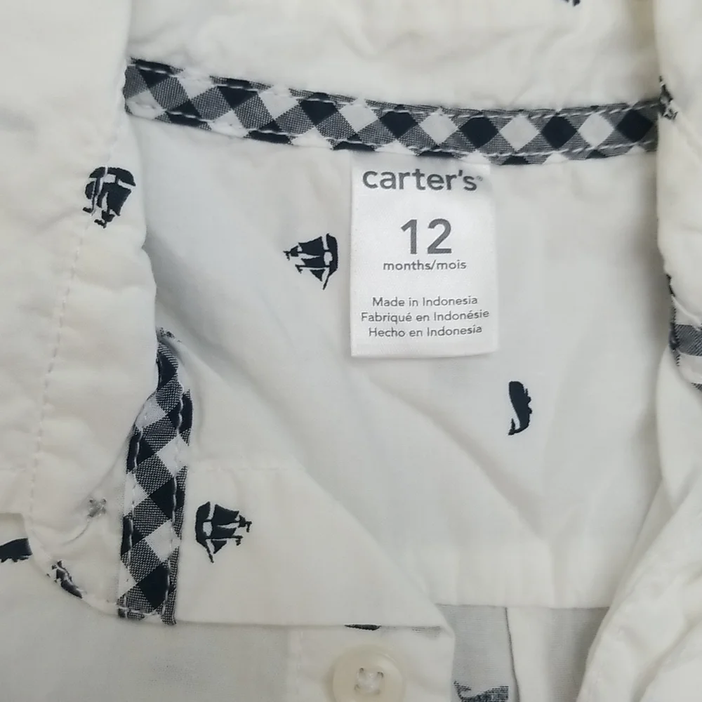 Carters white button
