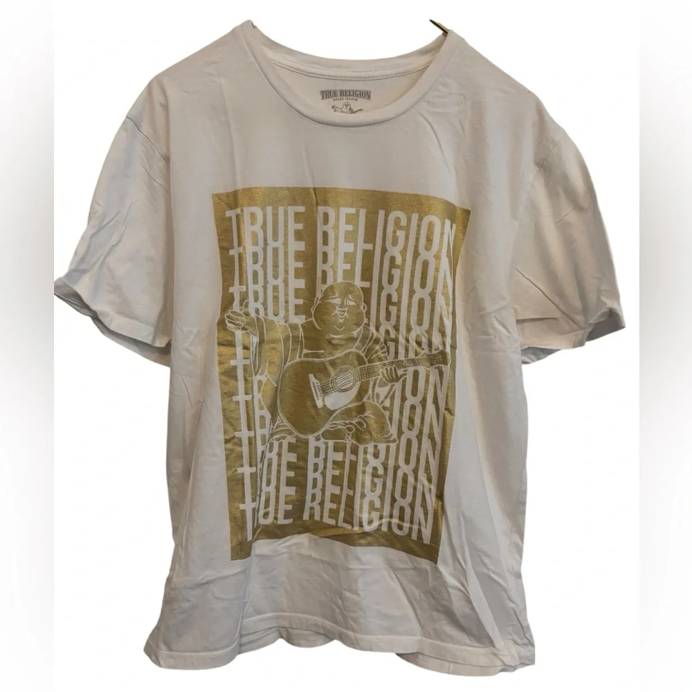 True Religion White Graphic Tee