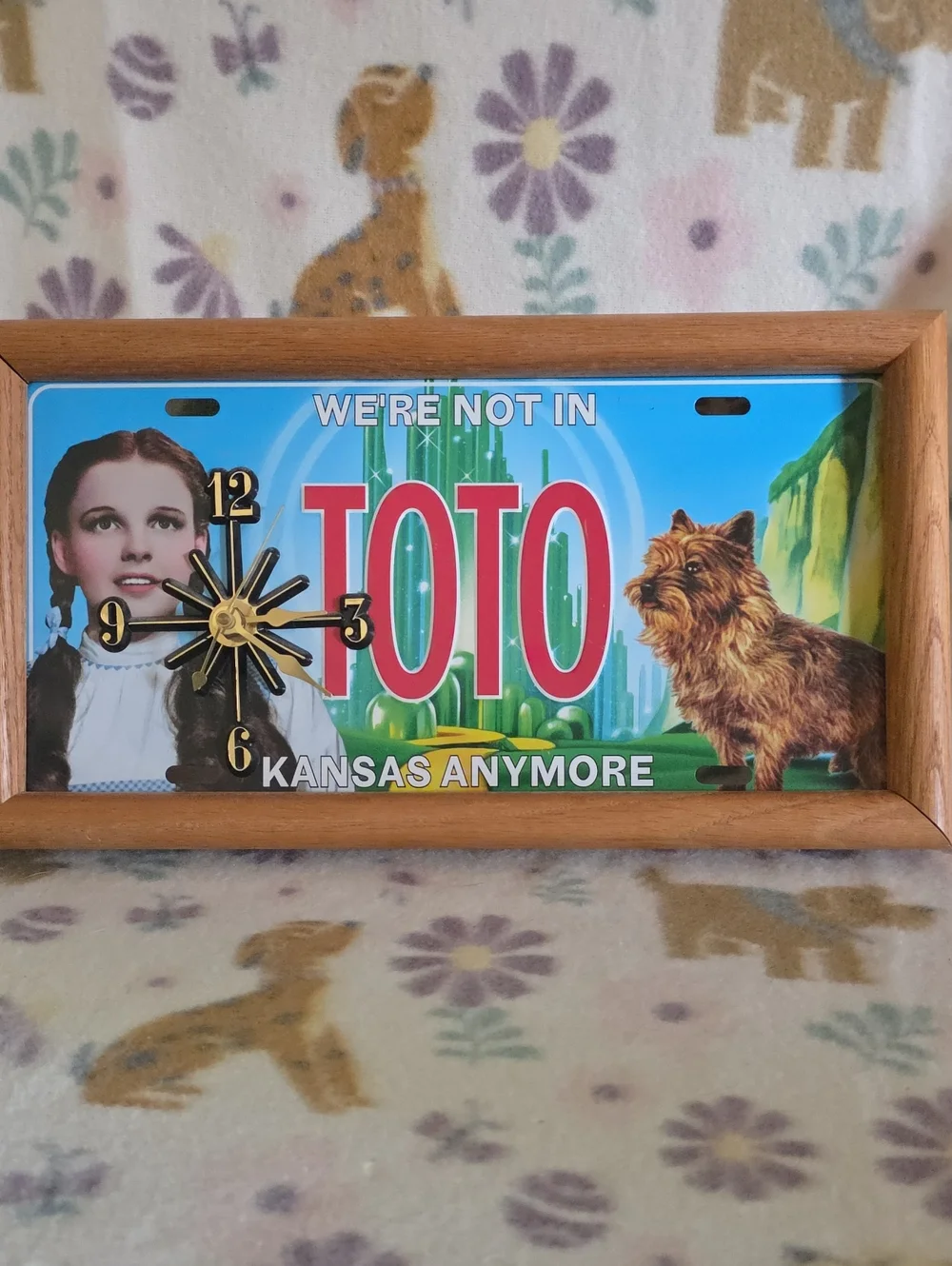 We're Not in Toto Kansas Anymore Wall Clock Sign - Dorothy & Toto