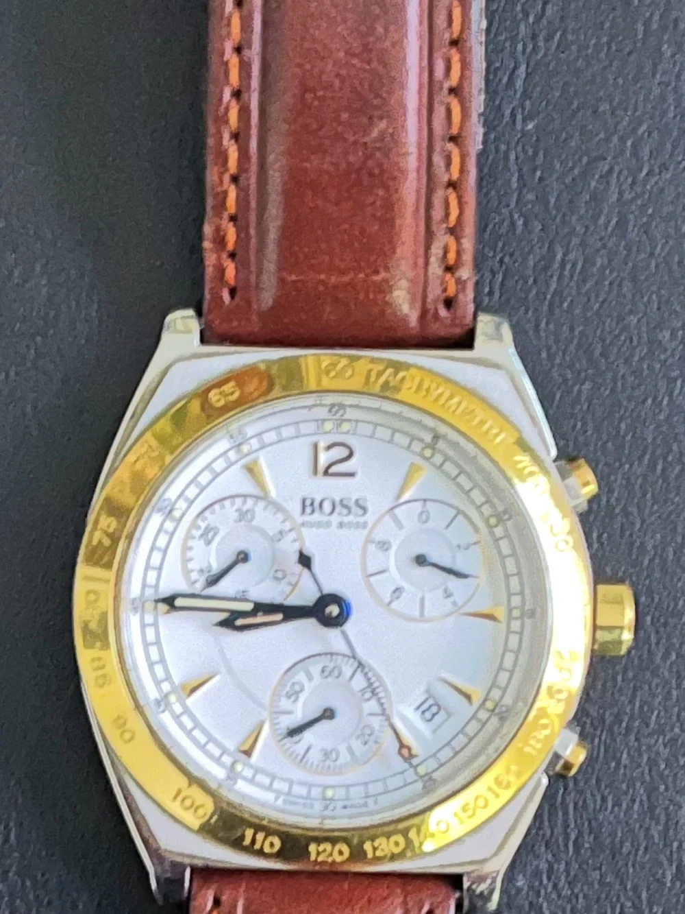 BOSS Brown Leather Men's Chronograph Watch