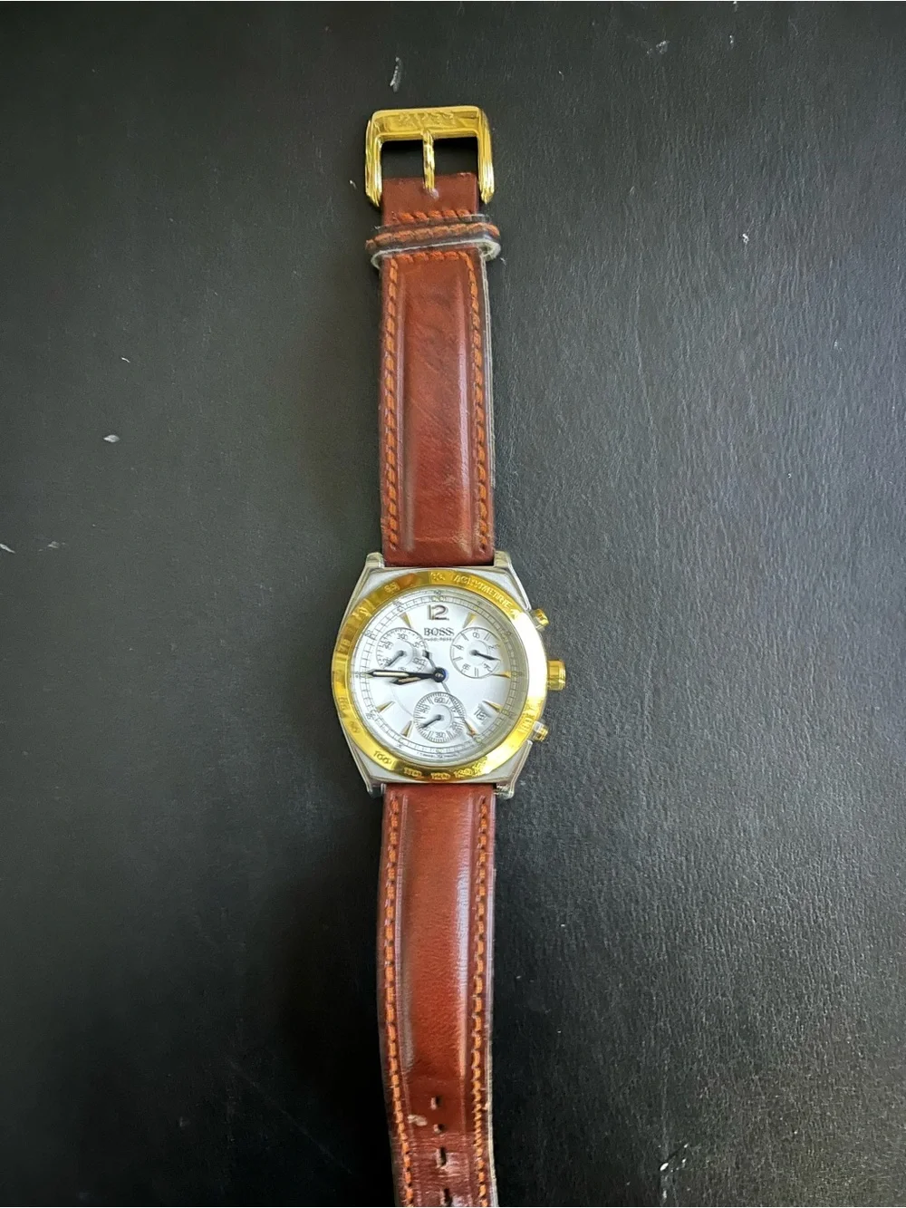 BOSS Brown Leather Men's Chronograph Watch