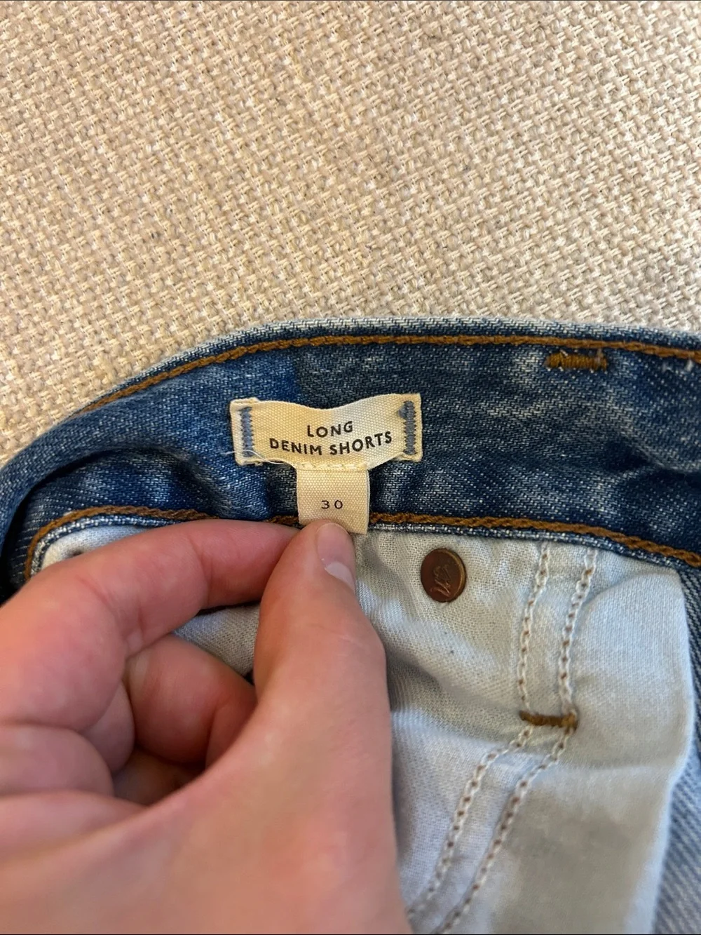 Madewell Mid-tone Long Denim Shorts Cutoffs