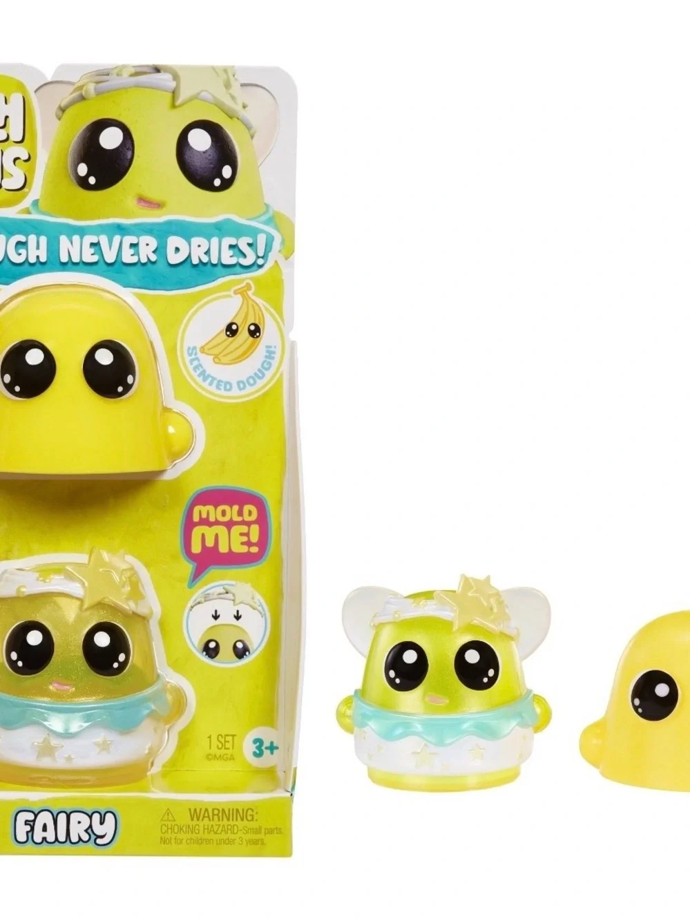 Doh Kins Fairy Dough 2 Pack Scented - Bright Yellow Character Toy- DIY Kids Gift