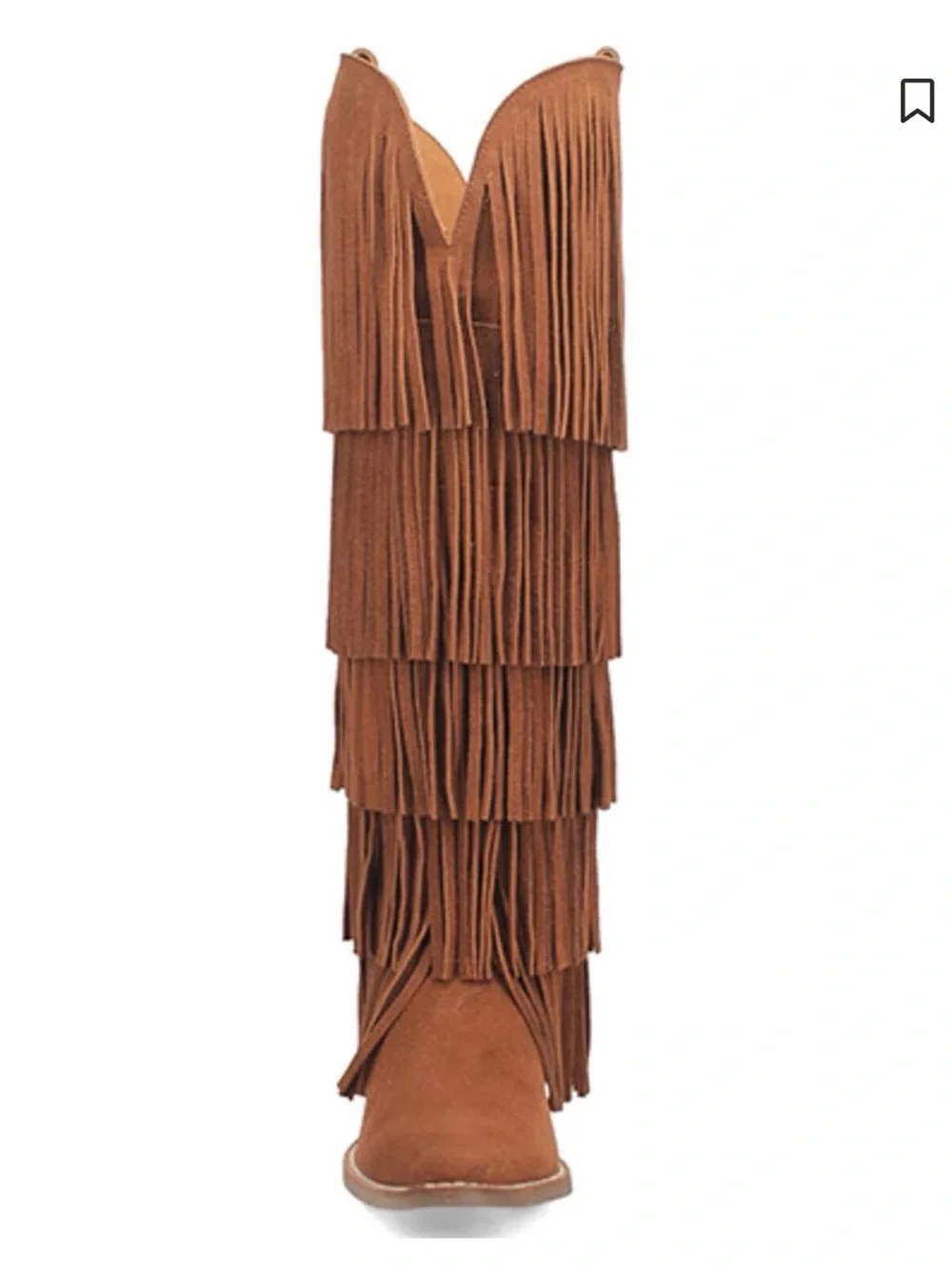 dingo Suede Over-the-Knee Fringe Boot - Tan NWB