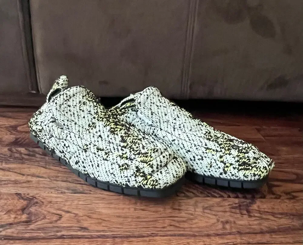$1095 NIB Bottega Veneta Mens White Multi Terry Cloth Knit Slip-On Loafers 40(7)