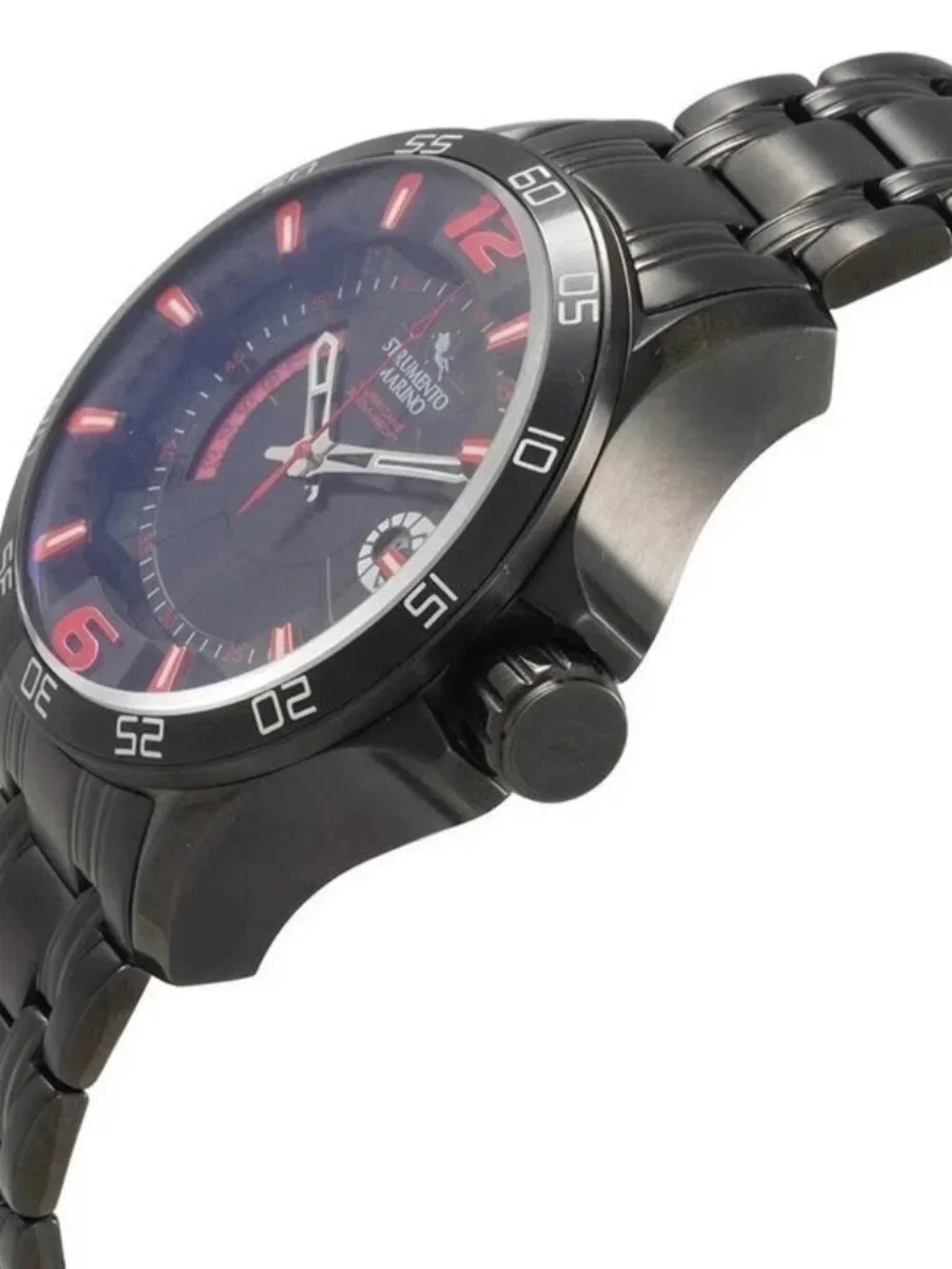 Strumento Marino Hurricane Men’s Diver Watch 300M Black Red - New
