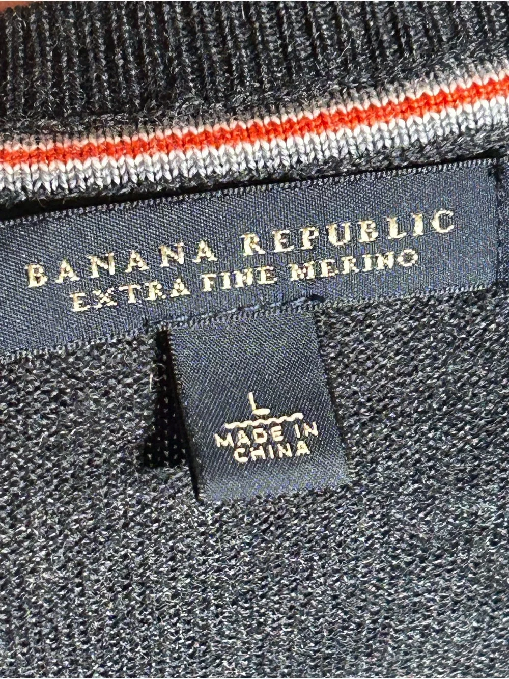 Banana republic extra‎ fine merino wool Men's V-Neck Sweater