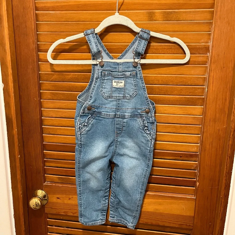 OshKosh B'gosh Light Blue Denim Baby Overalls