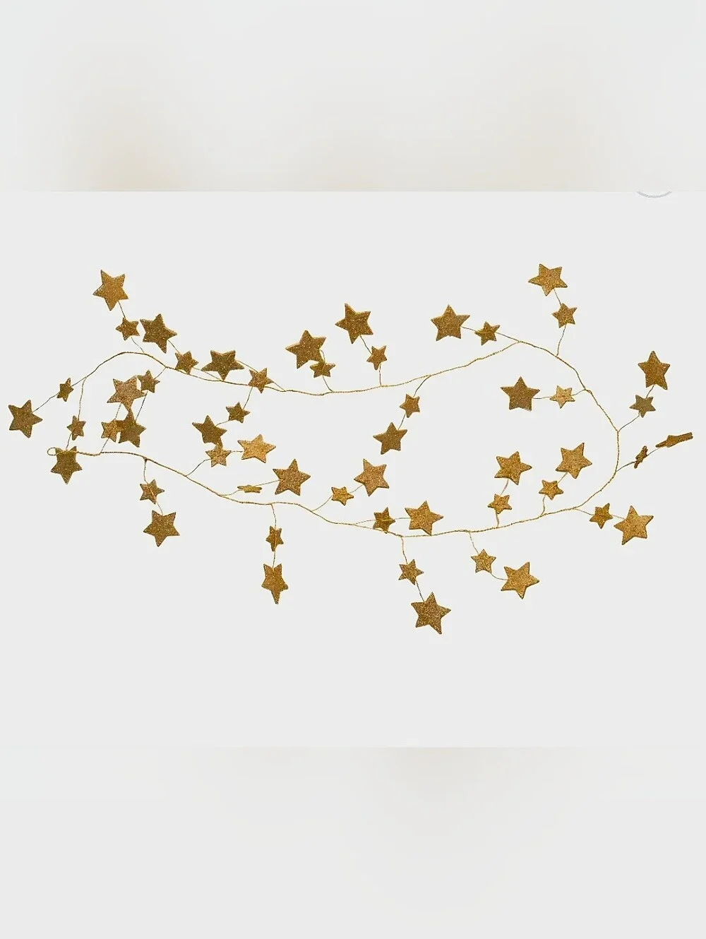 New Glitter gold Star Garland 6' by My Texas House, patriotic 4th of July