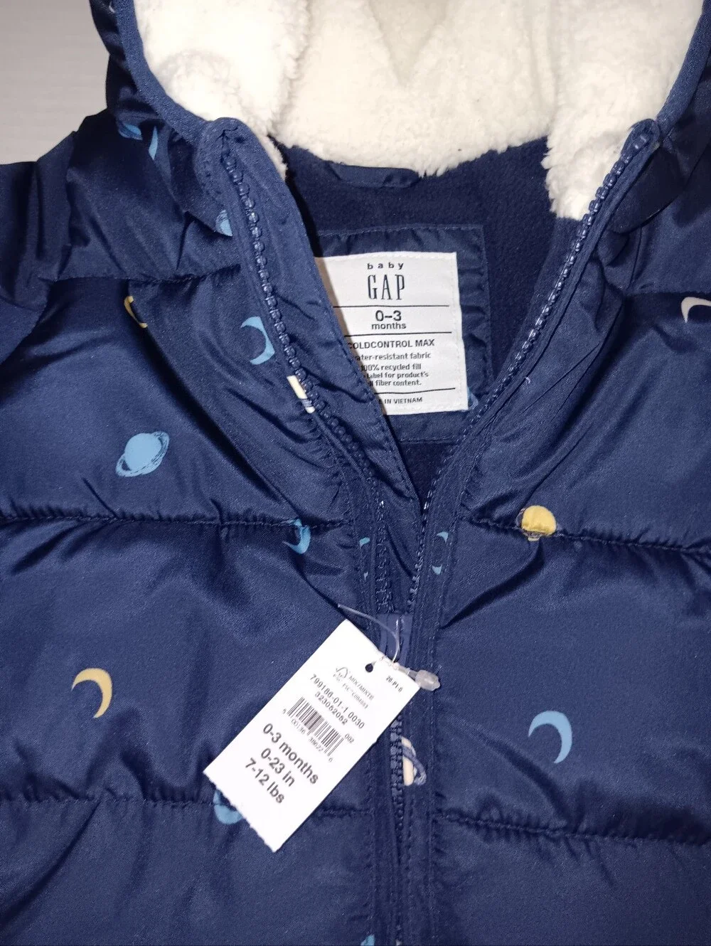 BABY GAP 0-3 MONTHS COLD CONTROL MAX ASTROLOGY GRAPHIC  SNOWSUIT