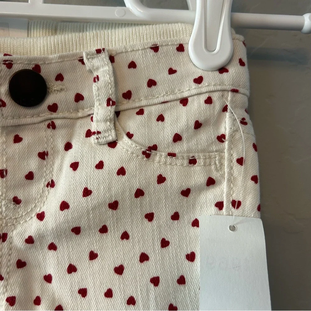 ⭐️Baby Gap heart patterned pull on skinny jeans size 0-3 months NEW