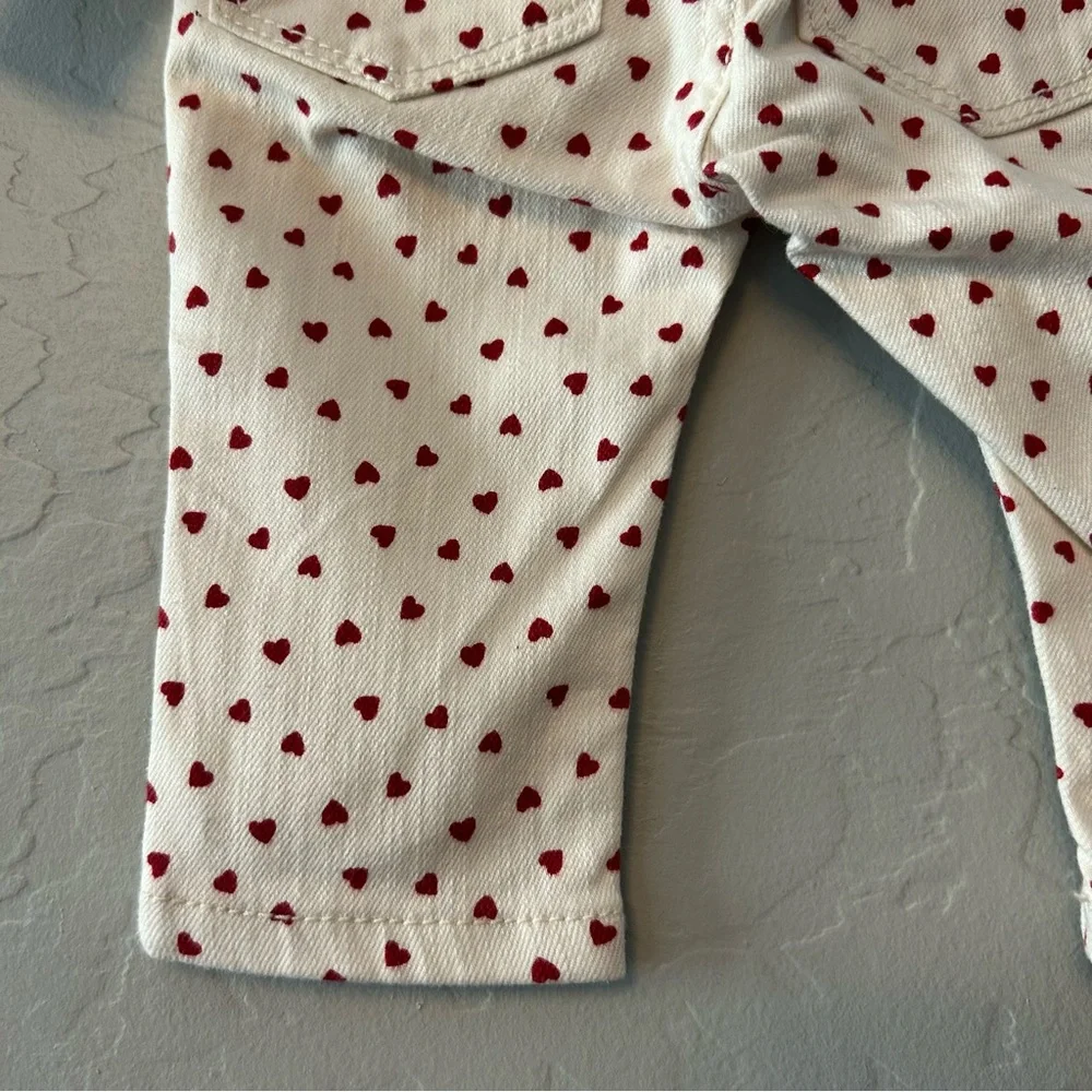 ⭐️Baby Gap heart patterned pull on skinny jeans size 0-3 months NEW