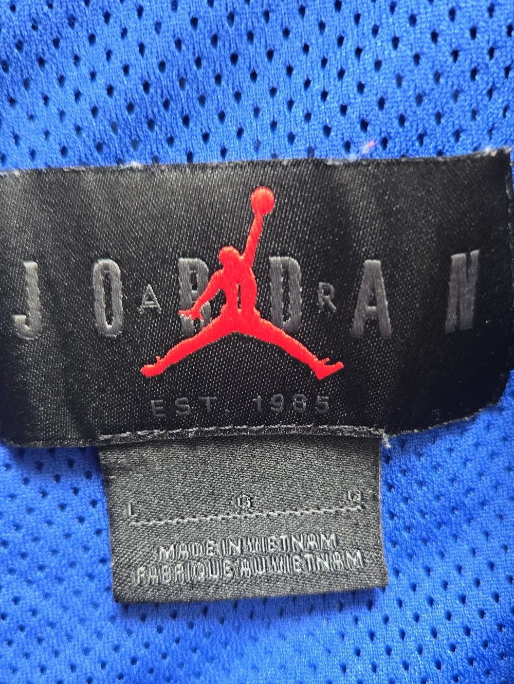 Jordan Blue & Black Tracksuit Set Windbreaker Hoodie Sweatpants Size L