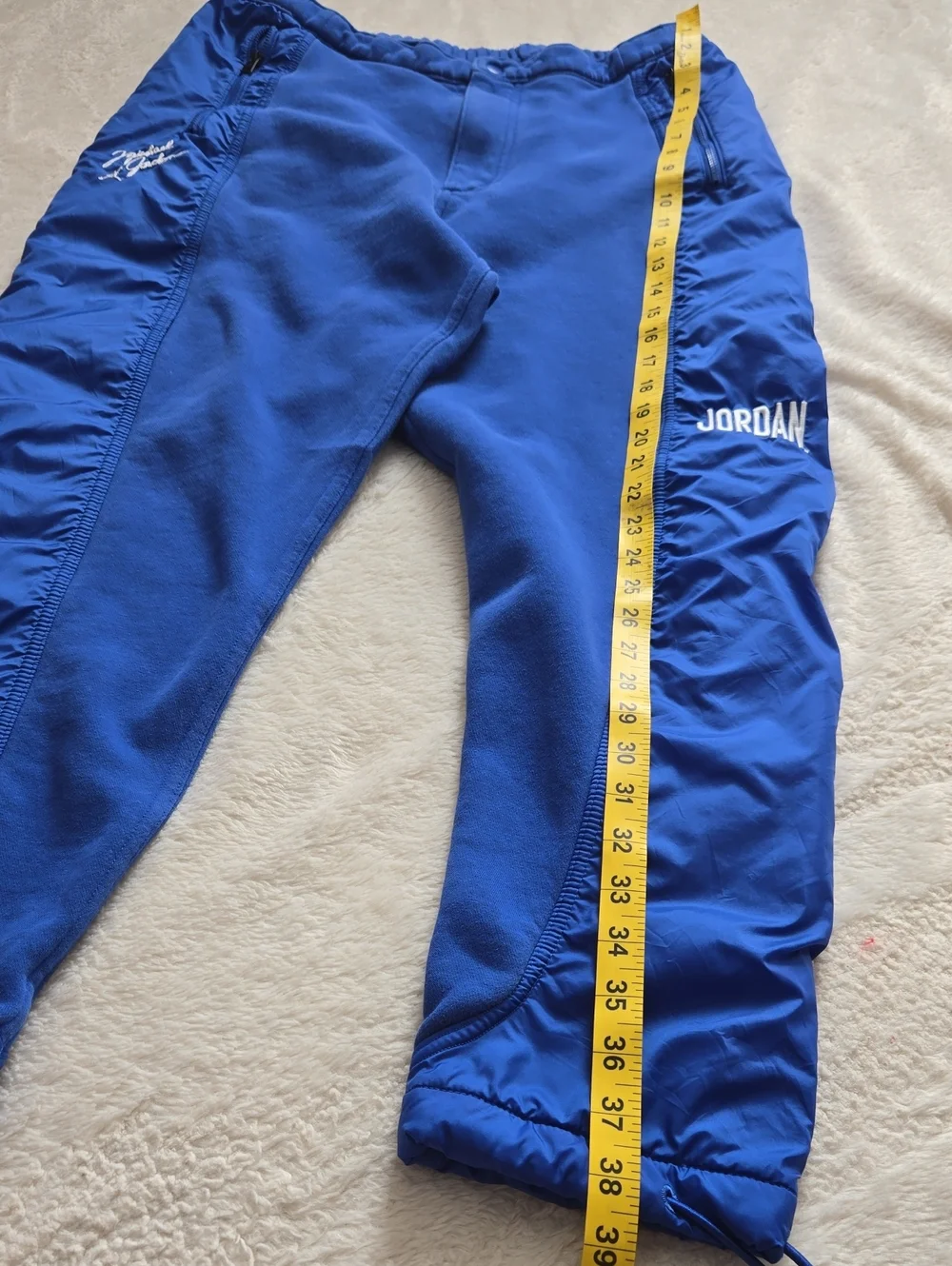 Jordan Blue & Black Tracksuit Set Windbreaker Hoodie Sweatpants Size L