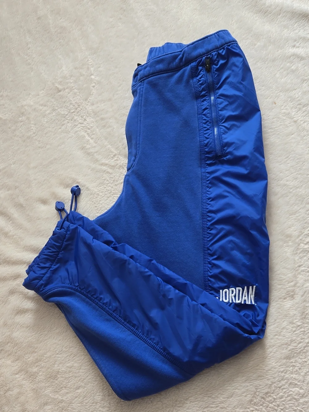 Jordan Blue & Black Tracksuit Set Windbreaker Hoodie Sweatpants Size L