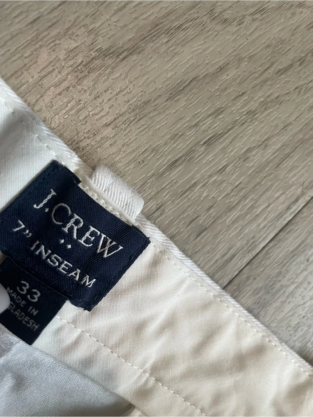 J. Crew Men's White Flat Front Cotton Shorts