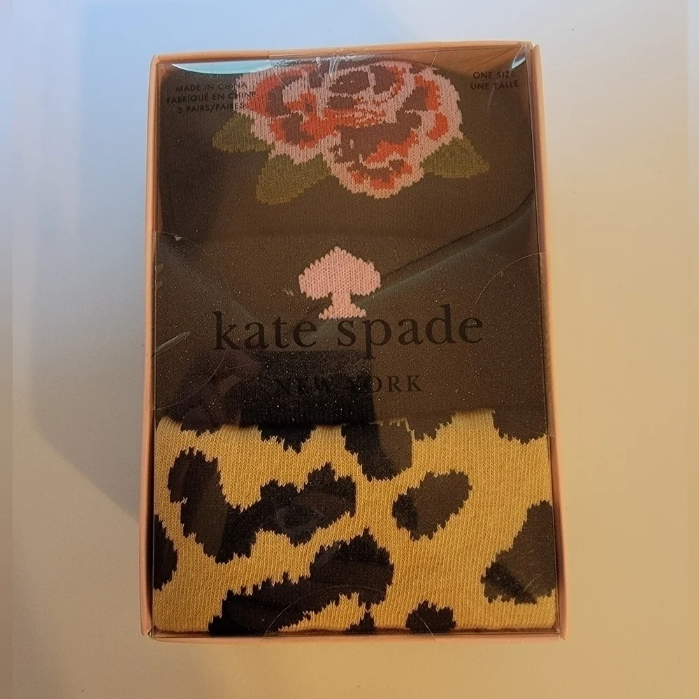 Kate Spade Boxed Set of 3 Pairs of Ladies Socks