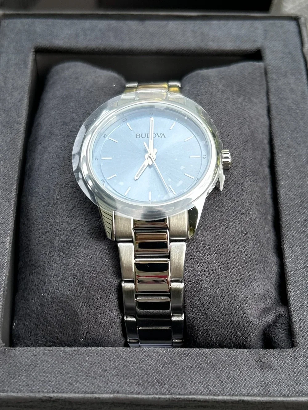 Bulova ladies silver box