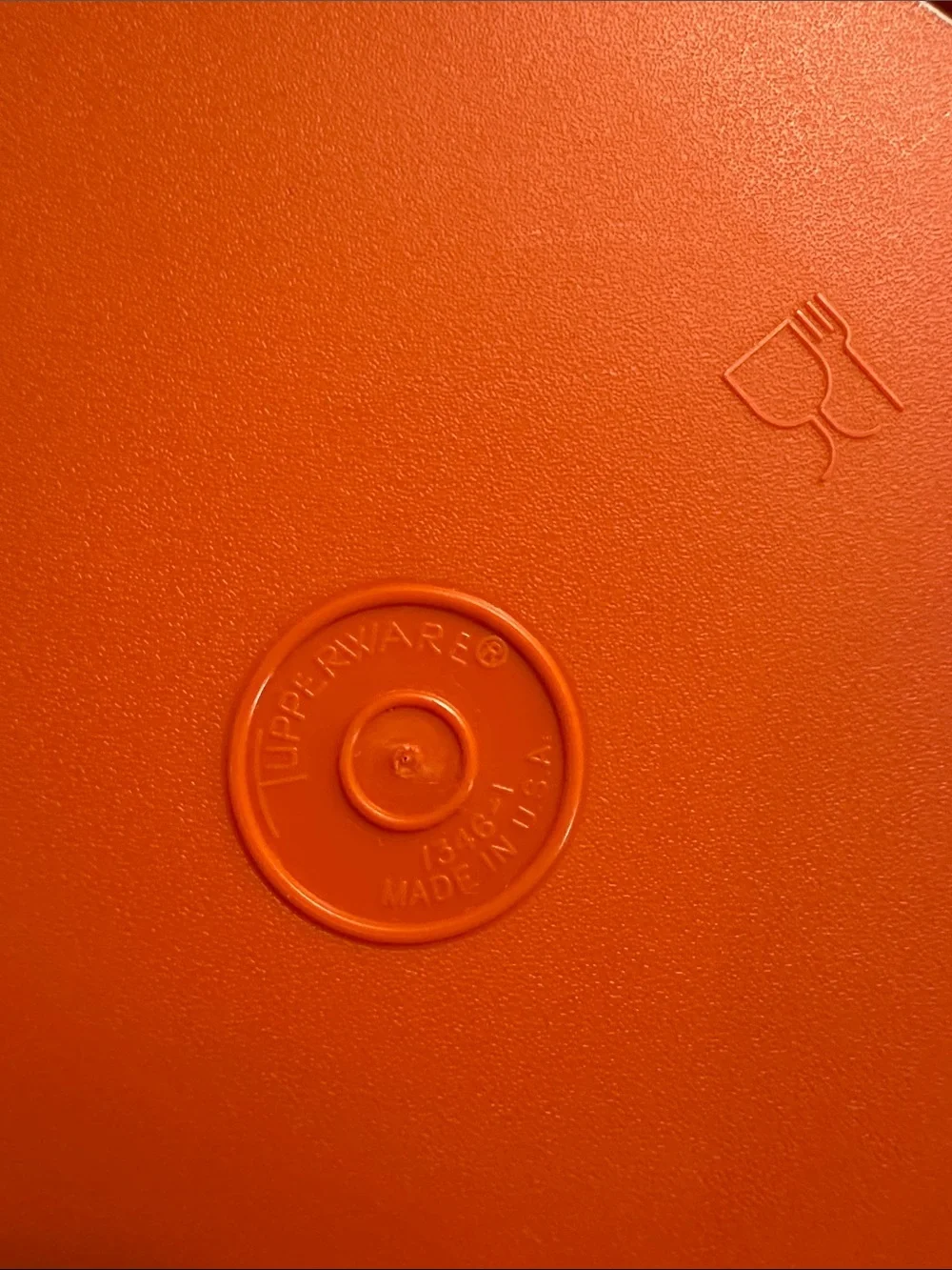 Tupperware bright orange