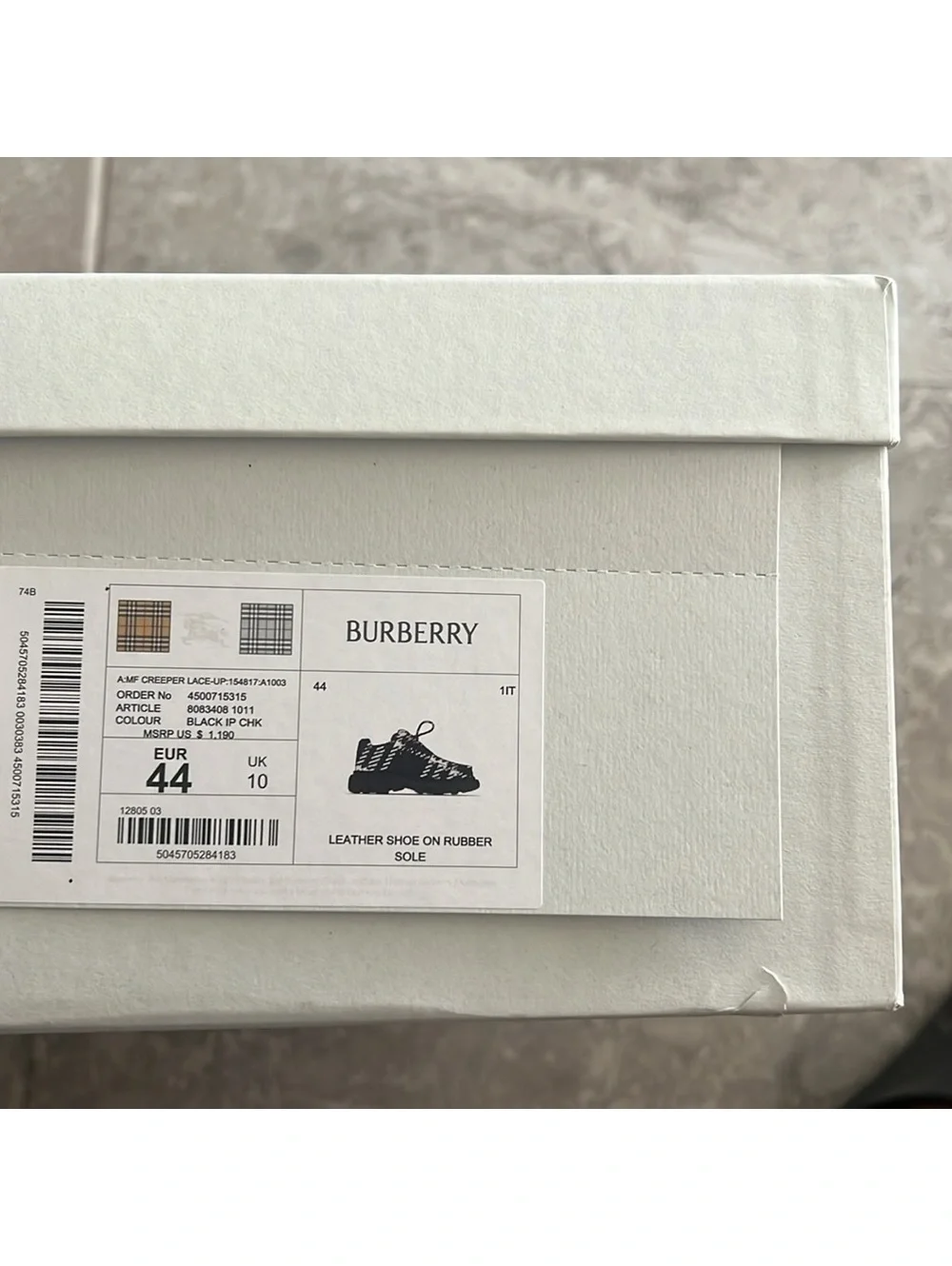Burberry creeper check